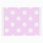Polka Dots - White on Pale Thistle Violet Large Glasses Cloth