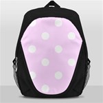 Polka Dots - White on Pale Thistle Violet Backpack Bag