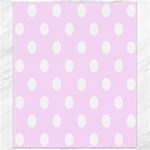 Polka Dots - White on Pale Thistle Violet Canvas 8  x 10 
