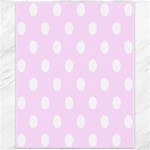 Polka Dots - White on Pale Thistle Violet Canvas 11  x 14 