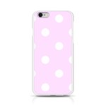 Polka Dots - White on Pale Thistle Violet Apple iPhone 6/6S Silicone Case (Transparent)
