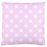 Polka Dots - White on Pale Thistle Violet Large Cushion Case (One Side)