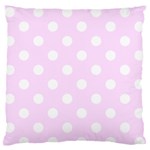 Polka Dots - White on Pale Thistle Violet Standard Flano Cushion Case (Two Sides)