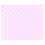 Polka Dots - White on Pale Thistle Violet Double Sided Flano Blanket (Small)