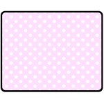 Polka Dots - White on Pale Thistle Violet Double Sided Fleece Blanket (Medium) (Two Sides)