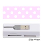Polka Dots - White on Pale Thistle Violet Memory Card Reader (Stick)