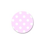 Polka Dots - White on Pale Thistle Violet Golf Ball Marker (10 pack)