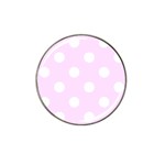 Polka Dots - White on Pale Thistle Violet Hat Clip Ball Marker (4 pack)