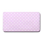 Polka Dots - White on Pale Thistle Violet Medium Bar Mat