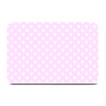 Polka Dots - White on Pale Thistle Violet Plate Mat