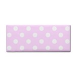 Polka Dots - White on Pale Thistle Violet Hand Towel