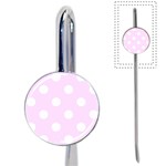 Polka Dots - White on Pale Thistle Violet Book Mark