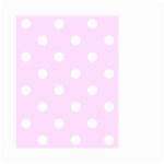 Polka Dots - White on Pale Thistle Violet Small Garden Flag (Two Sides)