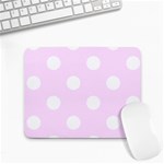Polka Dots - White on Pale Thistle Violet Small Mousepad