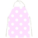 Polka Dots - White on Pale Thistle Violet Full Print Apron