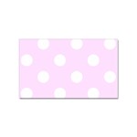 Polka Dots - White on Pale Thistle Violet Sticker (Rectangular)