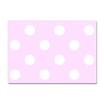 Polka Dots - White on Pale Thistle Violet Sticker A4 (10 pack)