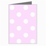 Polka Dots - White on Pale Thistle Violet Greeting Card