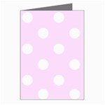 Polka Dots - White on Pale Thistle Violet Greeting Cards (Pkg of 8)