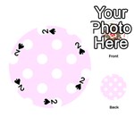 Polka Dots - White on Pale Thistle Violet Playing Cards 54 (Round)