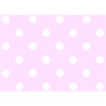 Polka Dots - White on Pale Thistle Violet Birthday Cake 3D Greeting Card (7x5)