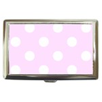 Polka Dots - White on Pale Thistle Violet Cigarette Money Case