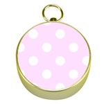 Polka Dots - White on Pale Thistle Violet Gold Compass