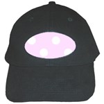 Polka Dots - White on Pale Thistle Violet Black Cap