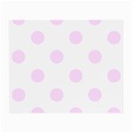 Polka Dots - Pale Thistle Violet on White Small Glasses Cloth (2 Sides)