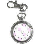 Polka Dots - Pale Thistle Violet on White Key Chain Watch