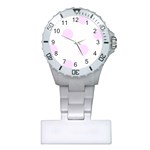 Polka Dots - Pale Thistle Violet on White Nurses Watch