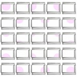 Polka Dots - Pale Thistle Violet on White 9mm Italian Charm (25 pack)