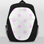 Polka Dots - Pale Thistle Violet on White Backpack Bag