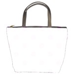 Polka Dots - Pale Thistle Violet on White Bucket Bag