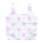 Polka Dots - Pale Thistle Violet on White Full Print Recycle Bag (L)
