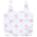 Polka Dots - Pale Thistle Violet on White Full Print Recycle Bag (XL)