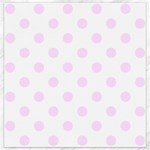 Polka Dots - Pale Thistle Violet on White Canvas 16  x 16 