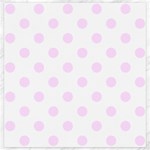 Polka Dots - Pale Thistle Violet on White Canvas 20  x 20 