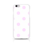 Polka Dots - Pale Thistle Violet on White Apple iPhone 6/6S Silicone Case (Transparent)