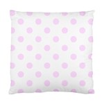 Polka Dots - Pale Thistle Violet on White Standard Cushion Case (One Side)