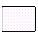 Polka Dots - Pale Thistle Violet on White Double Sided Fleece Blanket (Small) (Two Sides)