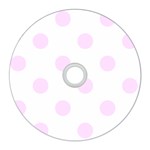 Polka Dots - Pale Thistle Violet on White CD Wall Clock