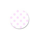 Polka Dots - Pale Thistle Violet on White Golf Ball Marker (4 pack)