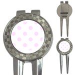 Polka Dots - Pale Thistle Violet on White 3-in-1 Golf Divot