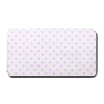 Polka Dots - Pale Thistle Violet on White Medium Bar Mat