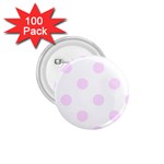 Polka Dots - Pale Thistle Violet on White 1.75  Button (100 pack)