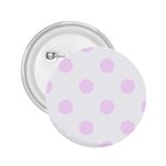 Polka Dots - Pale Thistle Violet on White 2.25  Button