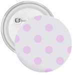 Polka Dots - Pale Thistle Violet on White 3  Button