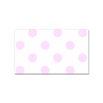 Polka Dots - Pale Thistle Violet on White Sticker Rectangular (100 pack)