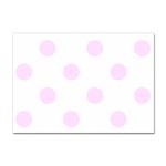 Polka Dots - Pale Thistle Violet on White Sticker A4 (10 pack)